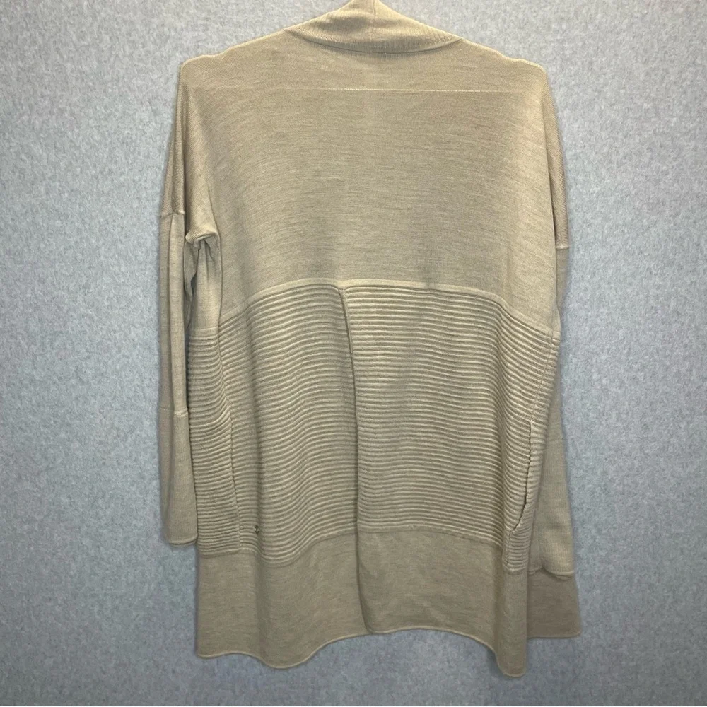 Lululemon Sit in Locus Wrap II Heathered Sandlot Merino Wool Cardigan